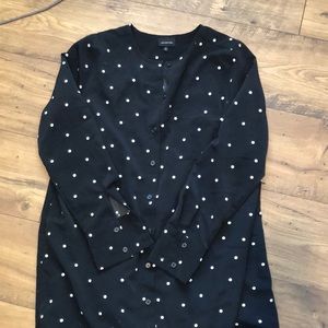 Black and white polkadot dress